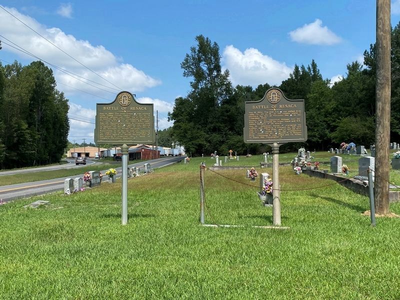 Battle of Resaca Marker. Click for full size. Battle of Resaca Marker image. Click for full size.