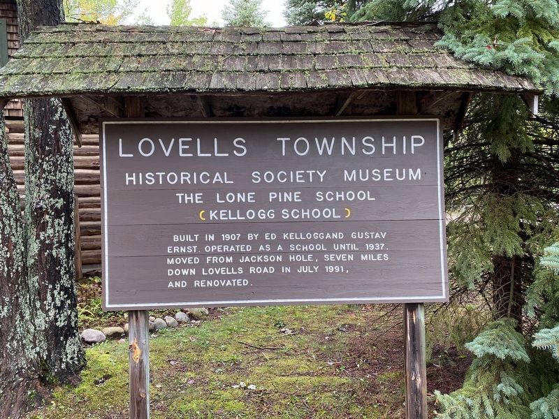 The Lone Pine School Marker image. Click for full size.