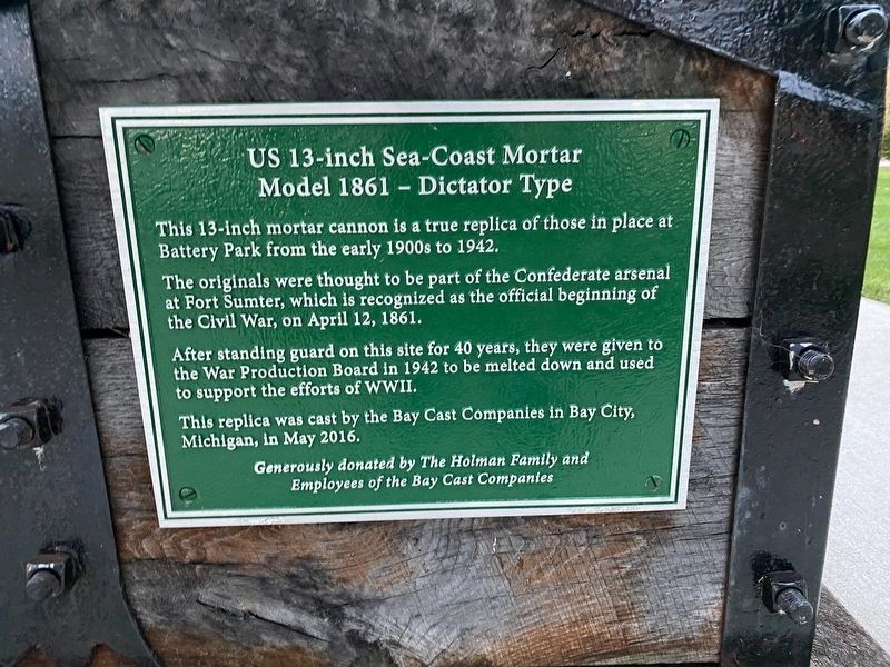 US 13-inch Sea-Coast Mortar Marker image. Click for full size.