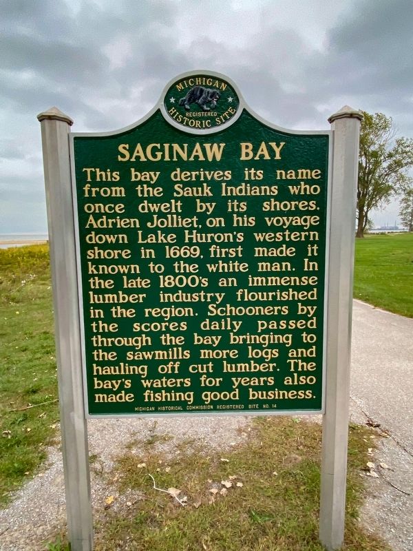 Saginaw Bay Marker image. Click for full size.