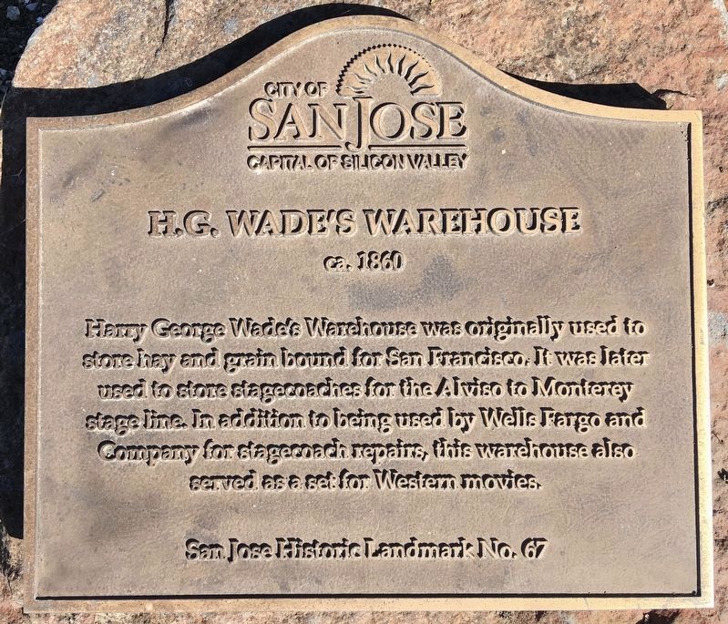 H.G. Wades Warehouse Marker image. Click for full size.