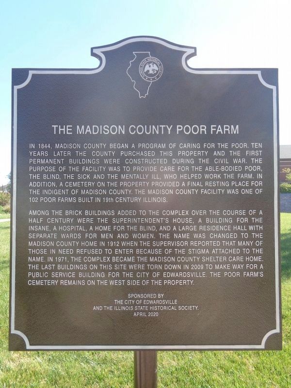 The Madison County Poor Farm Marker image. Click for full size.