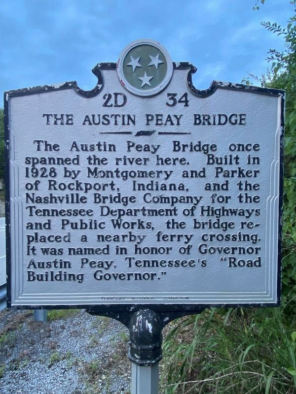 The Austin Peay Bridge Marker image. Click for full size.