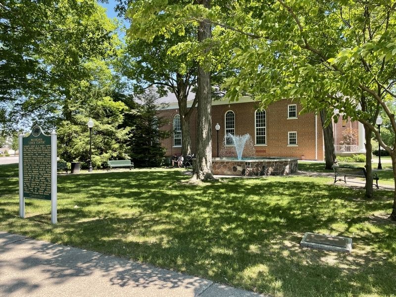 Michigan's "Chick Center" Marker located in Northeast Corner of Three Corners Park image. Click for full size.