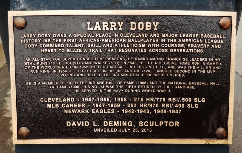 Larry Doby Marker image. Click for full size.
