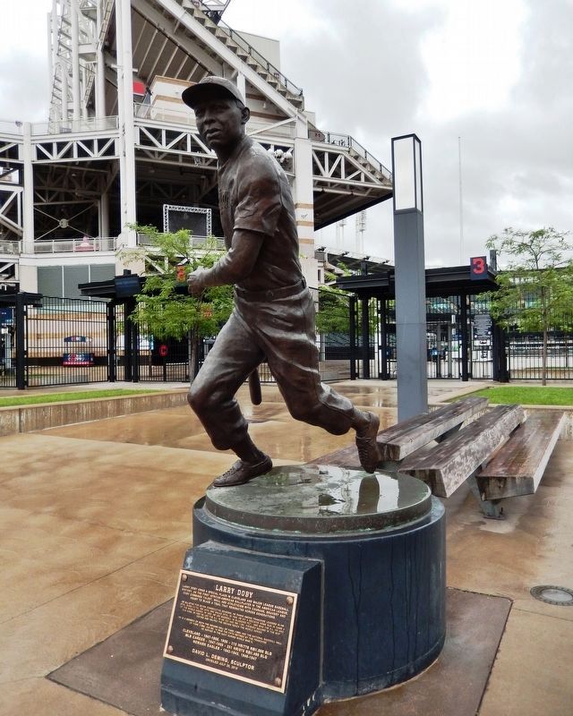 Larry Doby Marker & Statue image. Click for full size.