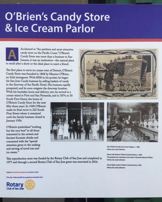O’Brien’s Marker. Click for full size. O’Brien’s Marker image. Click for full size.