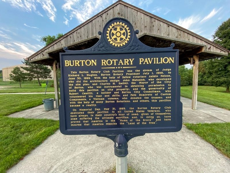 Burton Rotary Pavilion Marker image. Click for full size.