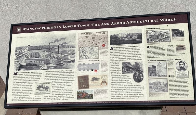 Manufacturing in Lower Town: The Ann Arbor Agricultural Works Marker image. Click for full size.