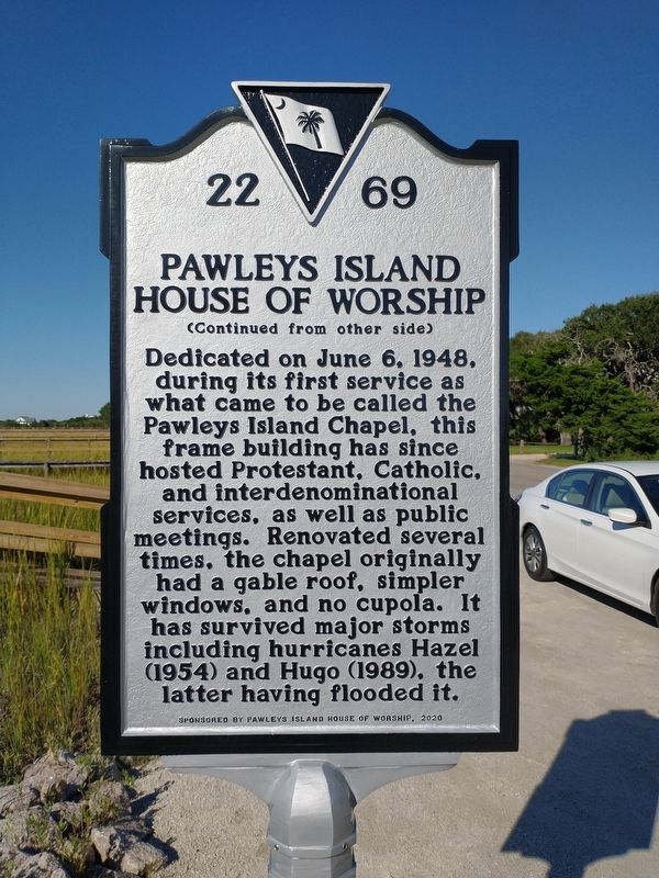 Pawleys Island House of Worship Marker (Side 2) image. Click for full size.