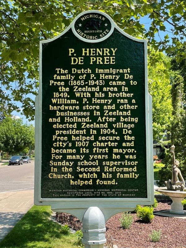 P. Henry De Pree Marker image. Click for full size.