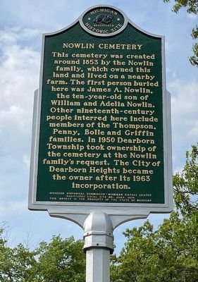 Nowlin Cemetery Marker image. Click for full size.