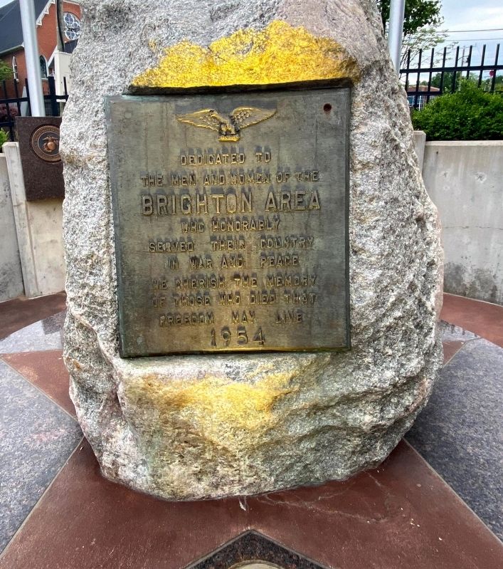Brighton Area Veterans memorial Marker image. Click for full size.