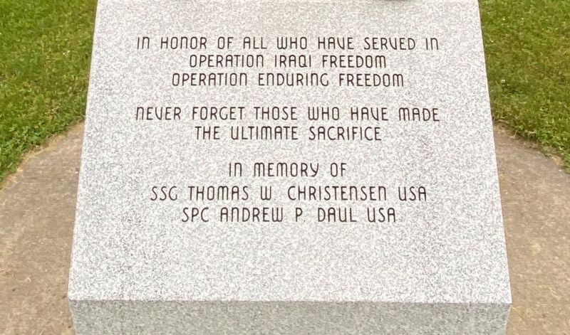 Iraqi and Enduring Freedom Veterans Memorial image. Click for full size.