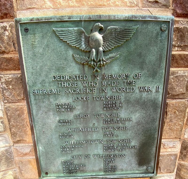 Williamston Area World War II Memorial image. Click for full size.
