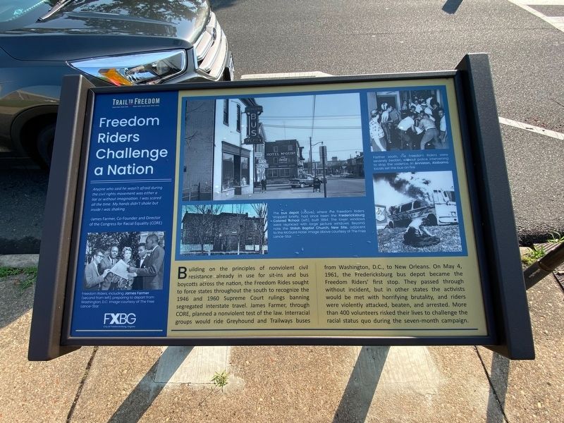 Freedom Riders Challenge a Nation Marker. Click for full size. Freedom Riders Challenge a Nation Marker image. Click for full size.