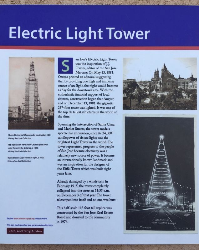 Electric Light Tower Marker image. Click for full size.