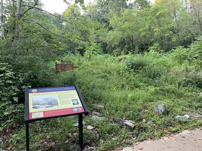 Lane's Mill and Newton's Mill Ruins Marker image. Click for full size.