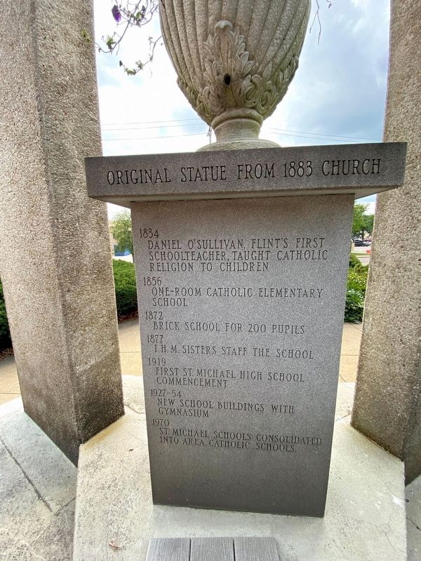 St. Michael Roman Catholic Church Timeline statue image. Click for full size.