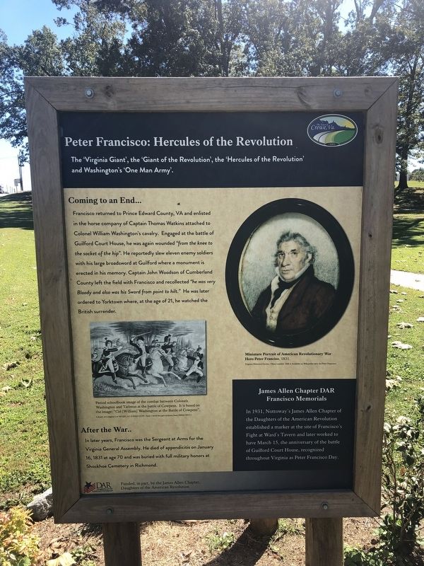 Peter Francisco: Hercules of the Revolution Marker image. Click for full size.