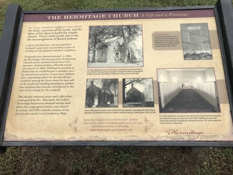 The Hermitage Church Marker image. Click for full size.