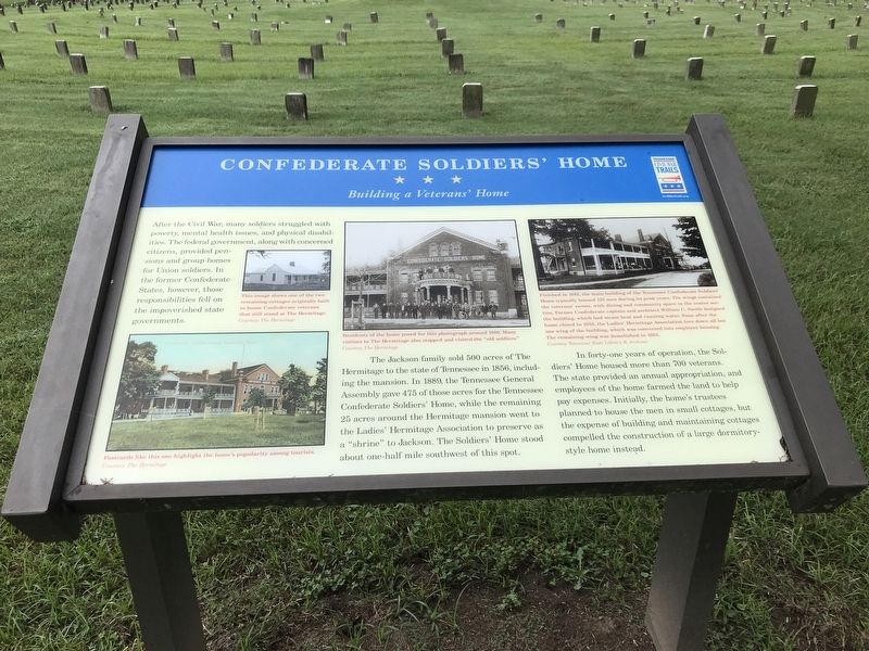 Confederate Soldiers' Home Marker image. Click for full size.