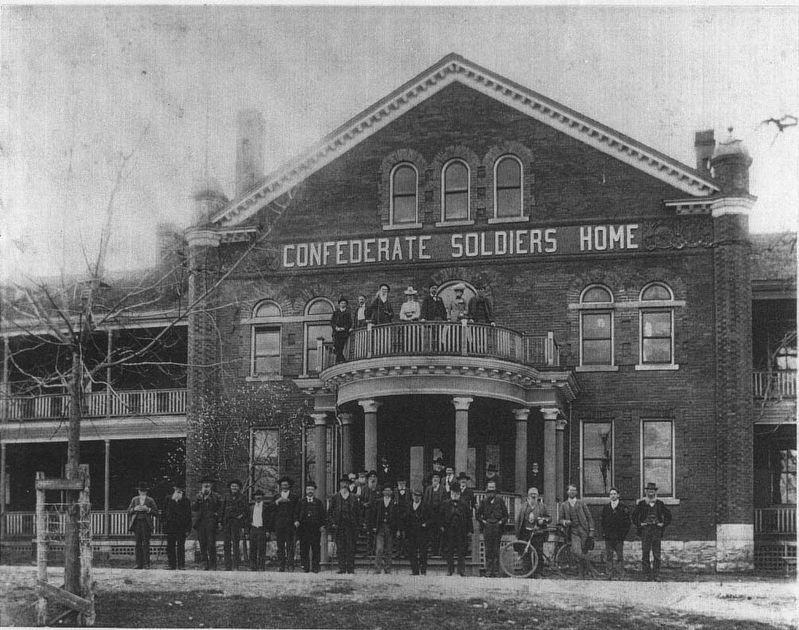 Confederate Soldiers' Home Marker detail (original) image. Click for full size.