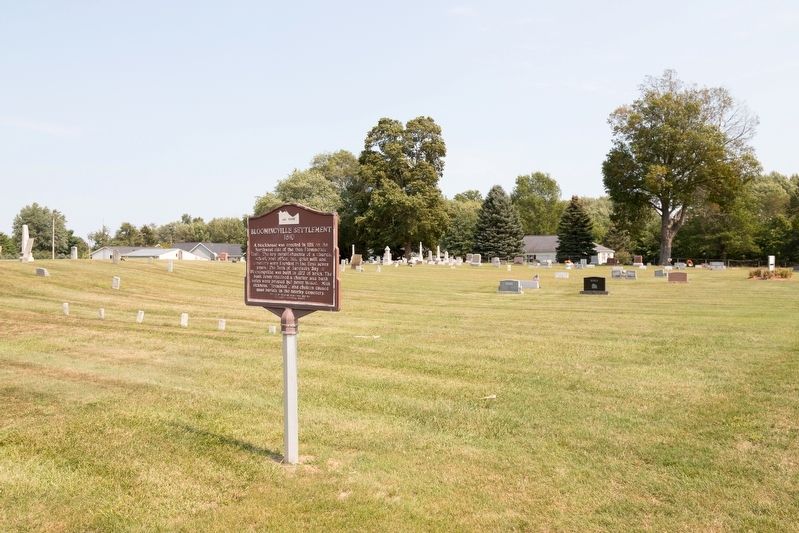 Bloomingville Cemetery and Marker image. Click for full size.