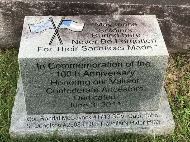 Tennessee Confederate Soldiers' Home Cemetery Monument (Secondary marker) image. Click for full size.