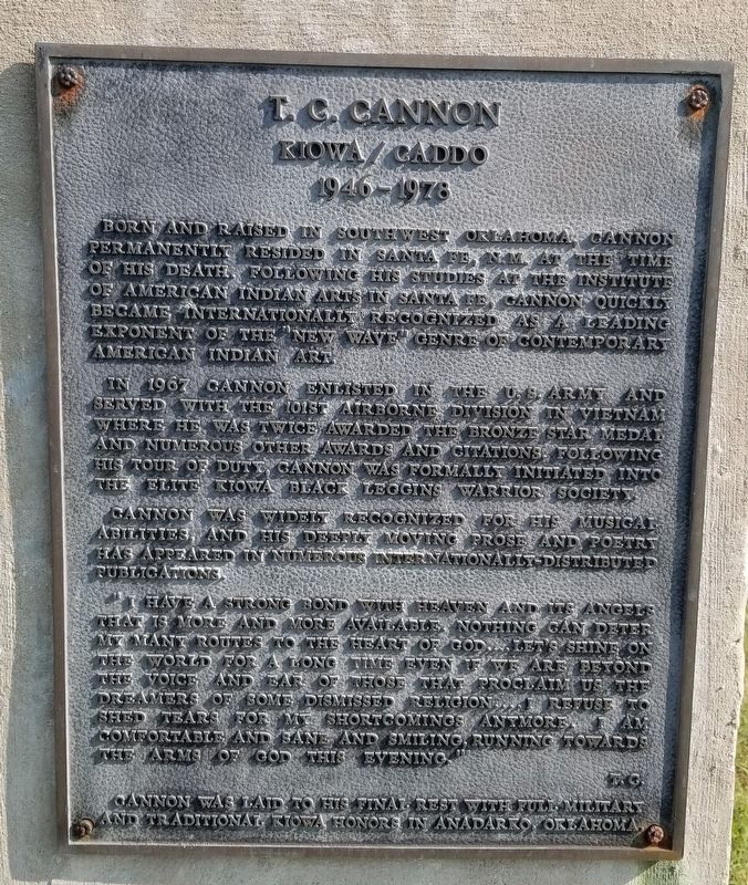 T.C. Cannon Marker image. Click for full size.