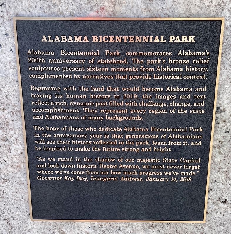 Alabama Bicentennial Park Marker image. Click for full size.