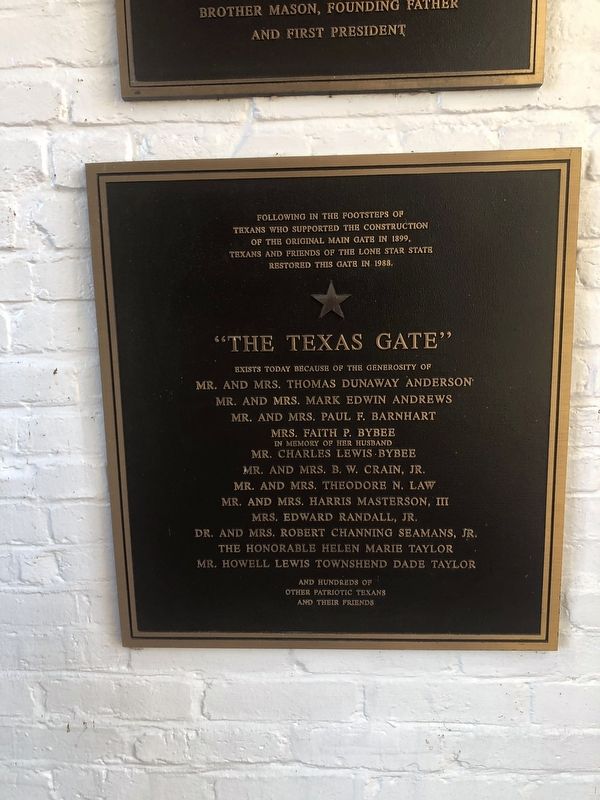 "The Texas Gate" Marker image. Click for full size.