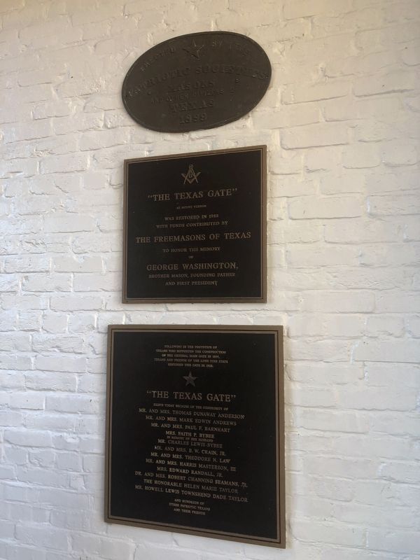 Markers on the Texas Gate image. Click for full size.