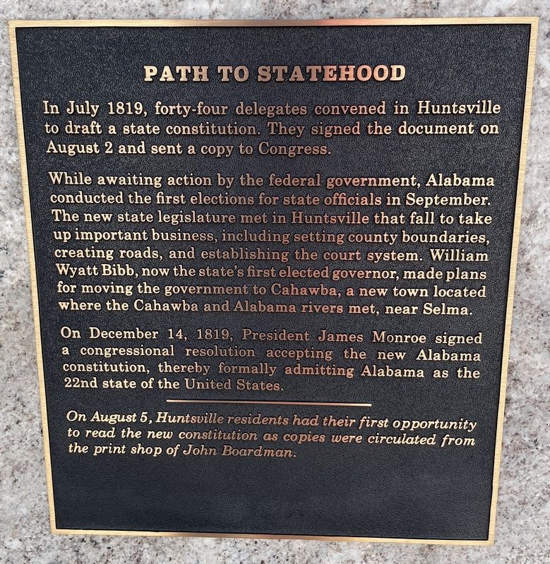 Path to Statehood Marker image. Click for full size.