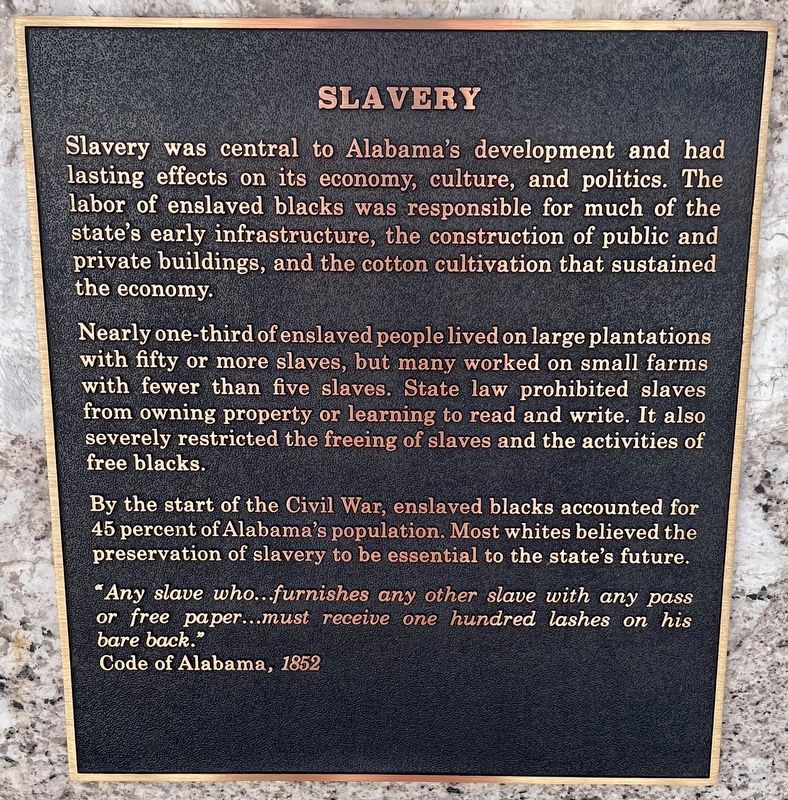 Slavery Marker image. Click for full size.