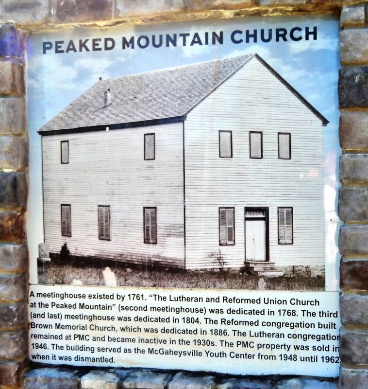 Peaked Mountain Church Marker image. Click for full size.