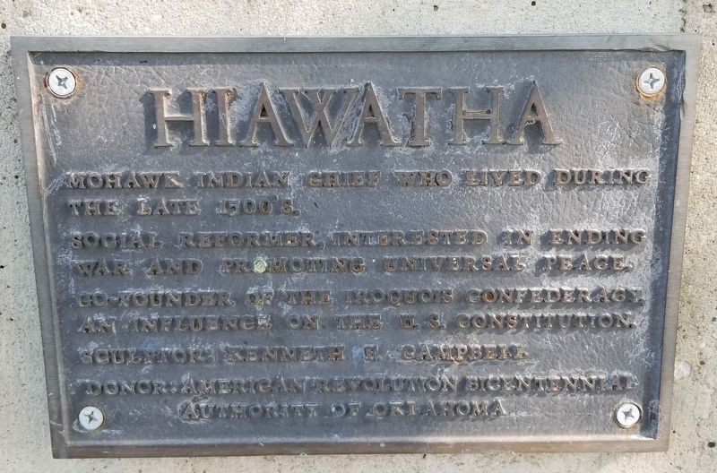 Hiawatha Marker image. Click for full size.