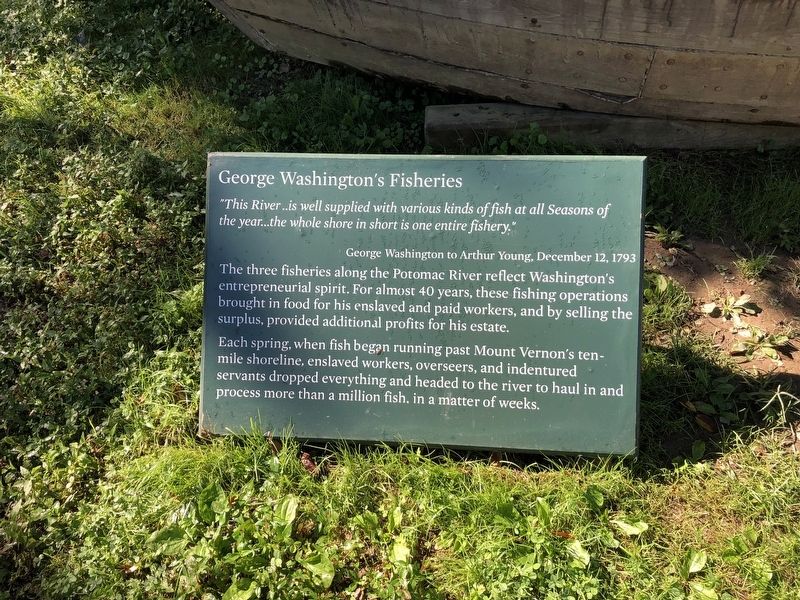 George Washington's Fisheries Marker image. Click for full size.