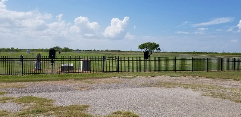 The Sgt. William Henry Barnes Marker is on the right at the front of the cemetery image. Click for full size.