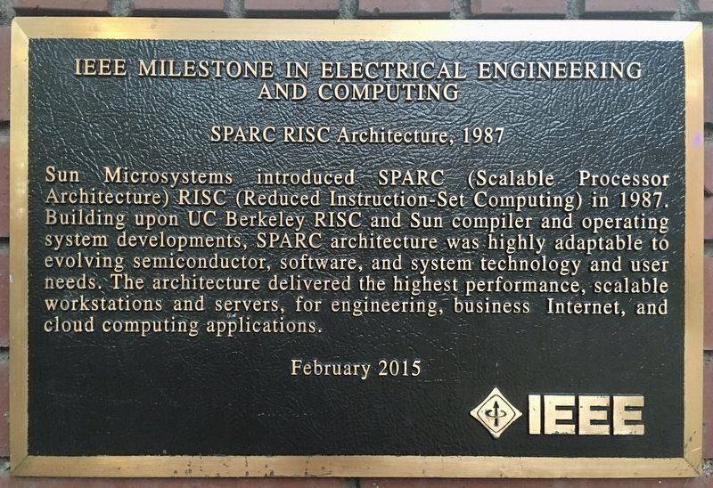 SPARC RISC Architecture Marker image. Click for full size.