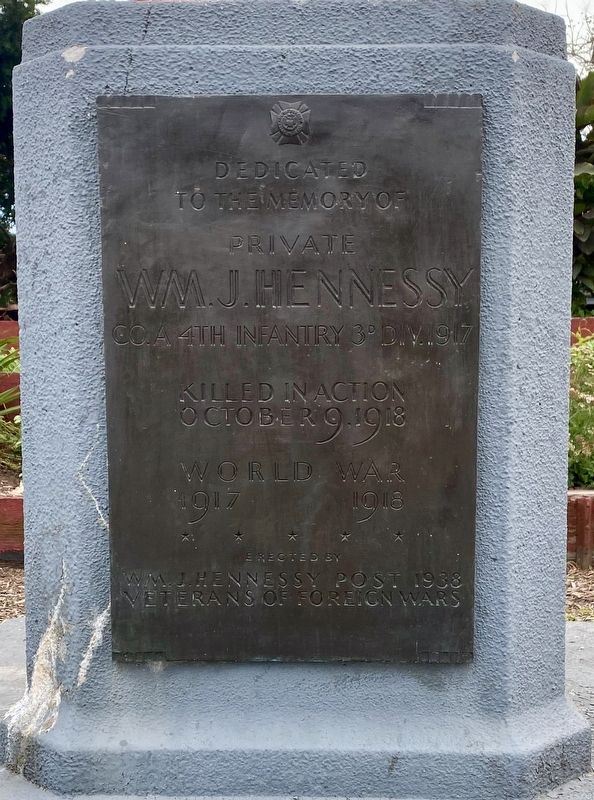 Private William J. Hennessy Memorial image. Click for full size.