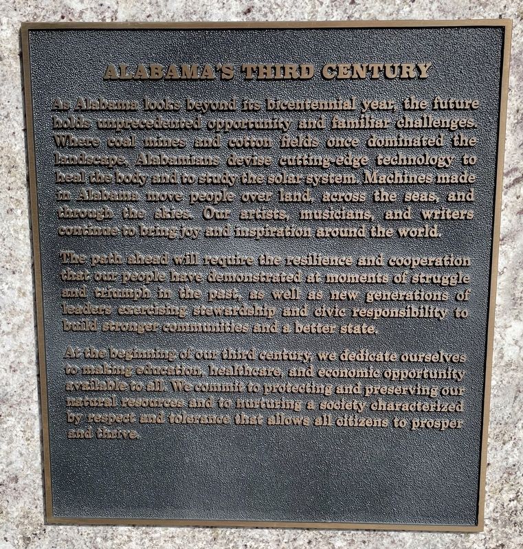 Alabama's Third Century Marker image. Click for full size.