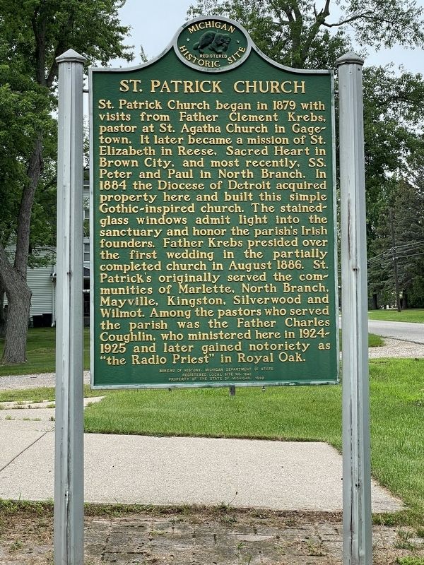 St. Patrick's Church Marker image. Click for full size.