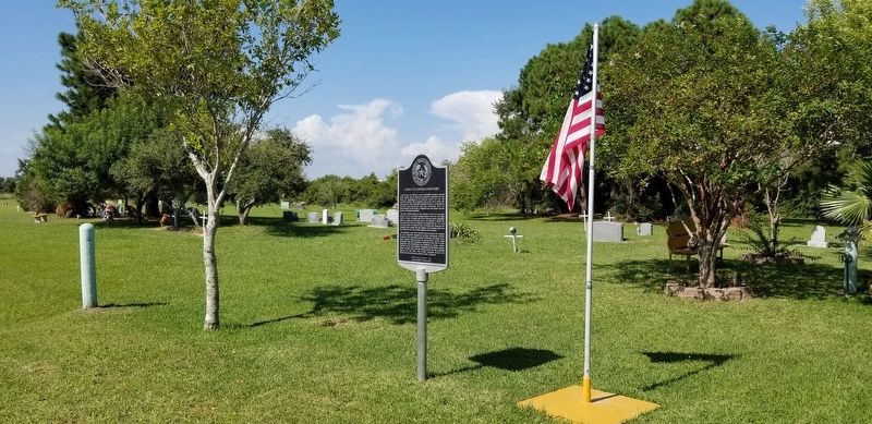 The Port O'Connor Cemetery Marker near the entrance to the cemetery image. Click for full size.