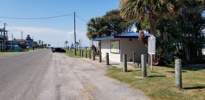 The view of the Port O'Connor Marker from the street image. Click for full size.