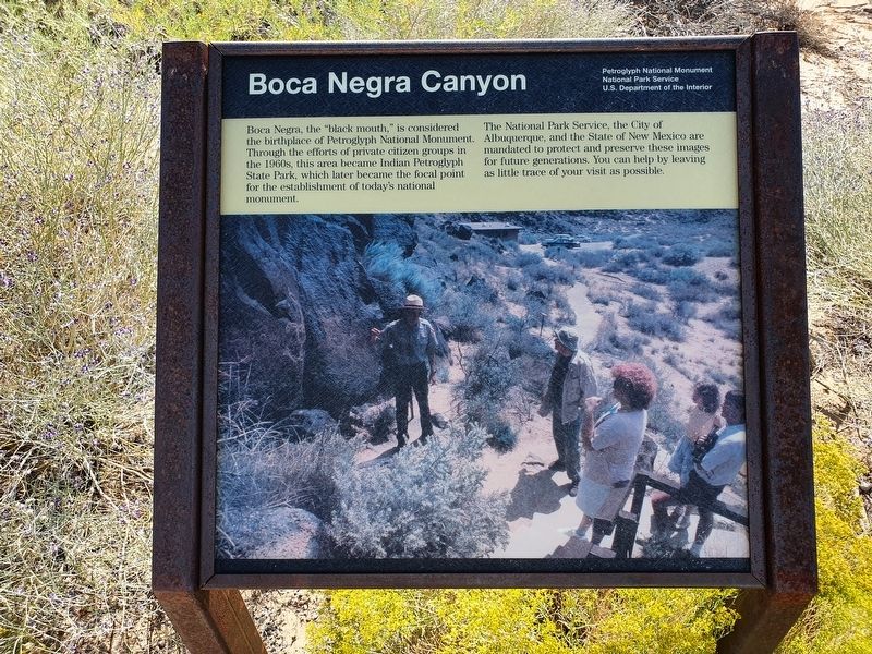 Boca Negra Canyon Marker image. Click for full size.