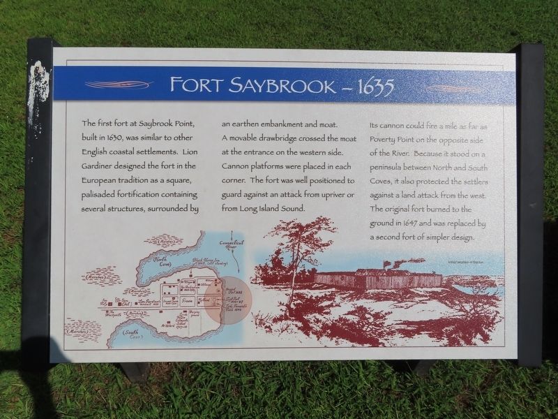 Fort Saybrook  1635 Marker image. Click for full size.
