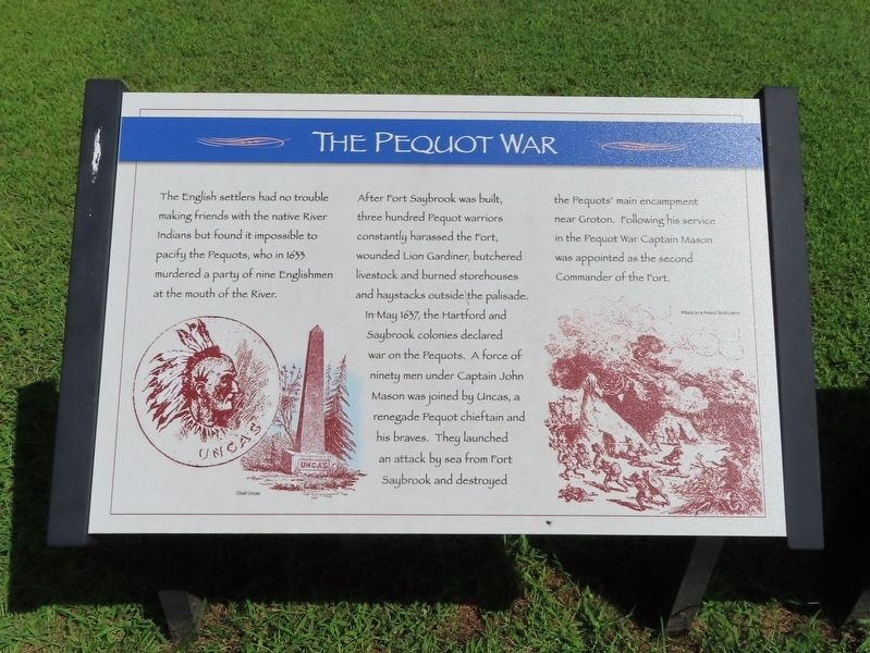 The Pequot War Marker image. Click for full size.