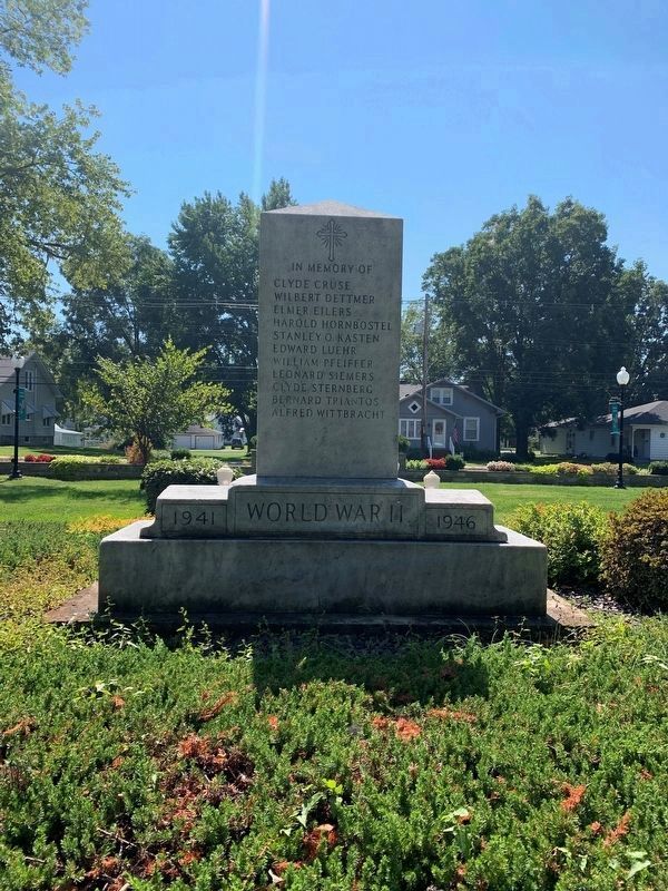 World War II side of the memorial. Click for full size. World War II side of the memorial image. Click for full size.