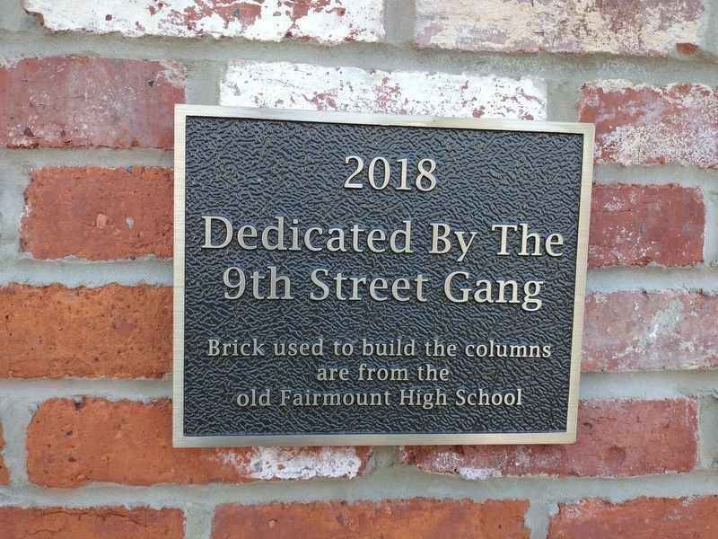 Old Fairmount High School Bricks Marker. Click for full size. Old Fairmount High School Bricks Marker image. Click for full size.